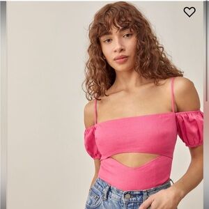 Reformation Lainey Linen Top